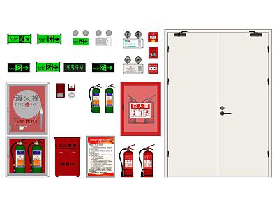 Fire-fighting equipment Fire-fighting equipment Fire-fighting instructions 3d model