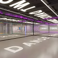 Modern Dance Fitness Studio With Open Layout Glass Walls And Spacious Bright Interior