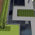 Modern Courtyard Simple Courtyard Landscape 3d model