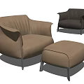 Modern Single Sofa Leisure Chair 3d model