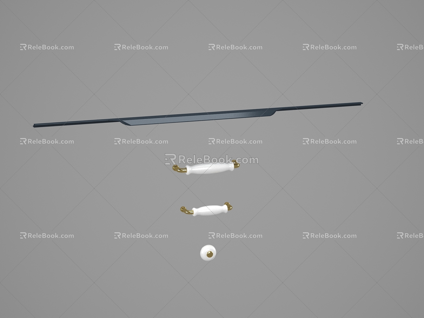 Classical hardware handle 3d model