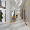 Hotel Reception Area Modern Reception Area 3d model