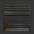 Heavy Duty Industrial Equipment Wheels With Ribbed Surface And Rustic Metallic Finish