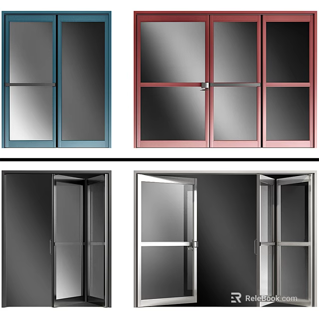 Modern Casement Windows With Multiple Color Options And Sleek Design Features 3d model 