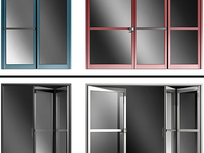 Modern Casement Windows With Multiple Color Options And Sleek Design Features 3d model
