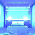Warm Luxury Hotel Guest Room With Comfortable King Bed And Open Wooden Wardrobe Amenities