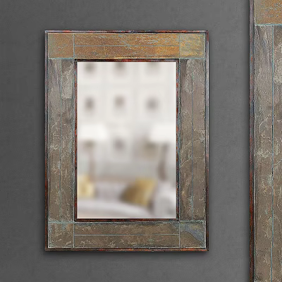 Abstract Painting With Textured Wooden Frame And Modern Contemporary Interior Design 3d model