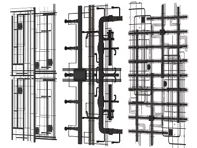 Building Construction Pipe System Design With Structural Layout And Engineering Details 3d model