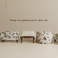 Elegant Upholstered Stools with Floral Patterns Various Designs and Wooden Legs for Home Decor