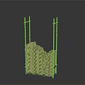 Firewood Storage Rack With Stacked Wooden Logs And Metal Frame Design