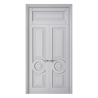 French Simple Entry Door 3d model