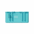 Blue Durable Plastic Storage Basket Featuring Ventilated Design for Home Organization