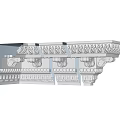 Gypsum Cornice Molding With Intricate Patterns And Architectural Decorative Details