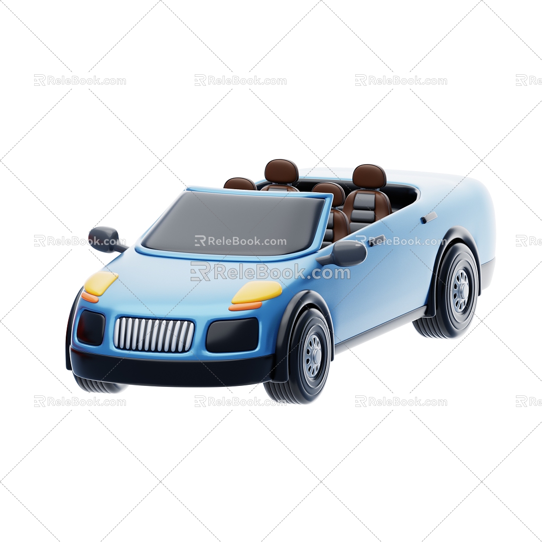 Modern car sports car vehicle cartoon car 3d model