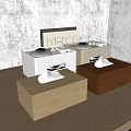 Modern Tissue Box Ornaments Combination 3d model