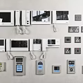 Modern video doorbell panel switch video intercom touch screen switch socket base machine 3d model