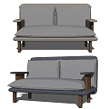 Modern double sofa 3d model