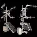Satellite Dishes Solar Panels And Air Conditioning Units With Antenna Arrays
