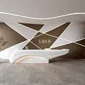 Modern Front Desk Office Front Desk Company Front Desk Cashier Desk Bar Desk Simple Front Desk 3d model