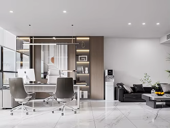 Modern Office Manager's Office 3d model