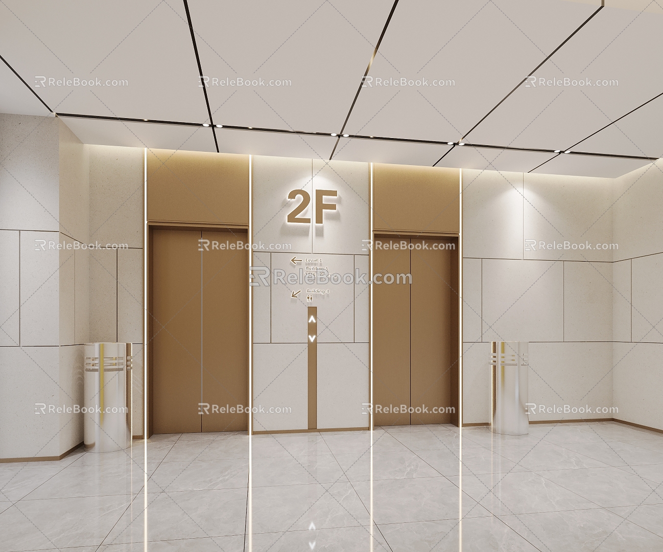 Elevator Hall Elevator Corridor Elevator 3d model