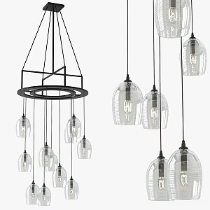 Modern chandelier holly hunting 3d model