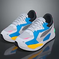 PUMA Multicolor Sports Shoes With Modern Design Reflective Details And Cushioned Sole