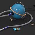 Blue Aspire Vacuum Cleaner With Flexible Hose Wheels And Instruction Card