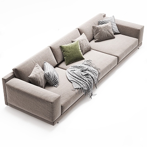 Modern Three-Seat Sofa 3d model