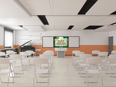 Modern Music Classroom 3d model