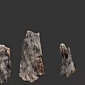 Stone And Wood Decorative Pieces For Home Interior Design Projects 3d model