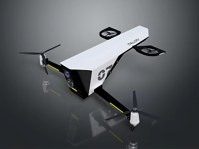 Advanced Space Exploration Drone With High Tech Camera And Propellers 3d model