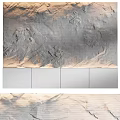 Natural Rock Texture Wall Interior Design With Rough Surface And Earthy Tones 3d model