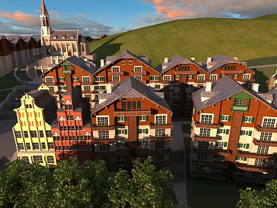 European residential residential 3d model