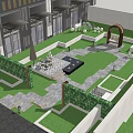 Garden Landscape Design With Lush Greenery Pathways Seating Areas And Arched Structure