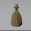 Woven Brown Decorative Bottle With White Cap And Textured Design For Home Living