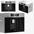 Modern Black Stainless Steel Kitchen Appliances With Bosch Refrigerator Microwave And Built in Design