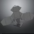 Precision Optical Scientific Instrument With Hexagonal Reflective Mirrors And Metal Support Frame