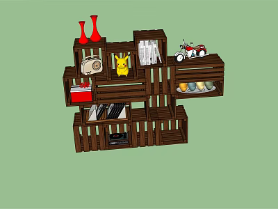 Modern Bookshelf Creative Wooden Bookshelf 3d model Modern Bookshelf Creative Wooden Bookshelf 3d model