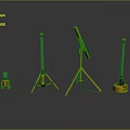 Commercial Portable Lighting Equipment In Orange With Various Tripod And Handheld Styles For Industrial Use