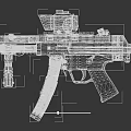 Black Tactical Rifle with Mounted Scope Detachable Magazine and Tactical Grip Modern Design