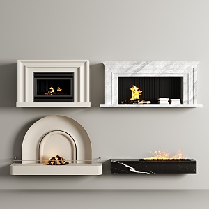 French Fireplace 3d model