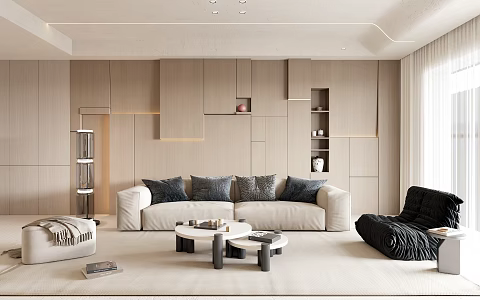 modern living room 3d model