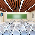 Modern Classroom Training Classroom 3d model