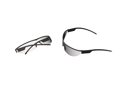 Medical Safety Goggles With Black Frame Tinted Lens And Protective Design 3d model