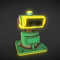 Advanced Green Commercial Equipment With Yellow Accents And Stable Base For Industrial Use