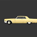 Golden Vintage Car With Retro Streamlined Body Front Grille Chrome Details And Shiny Finish Reflection