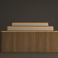 Modern Wooden Display Shelving Unit With Multi layer Storage For Retail Products