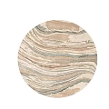 Round Rug With Natural Marble Pattern And Beige Brown Grey Stripes 3d model