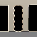 Modern Decorative Mirrors with Gold Frames and Unique Shapes in Home Design
